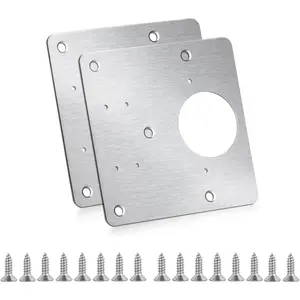 Cabinet Hinges Repair Plate Stainless Steel Hinge Repair Brackets Kit, Kitchen Cupboard Door Hinge Repair Kit With Fixing Screws For Wooden Kitchen Cabinet Door Furniture, 2 PCS