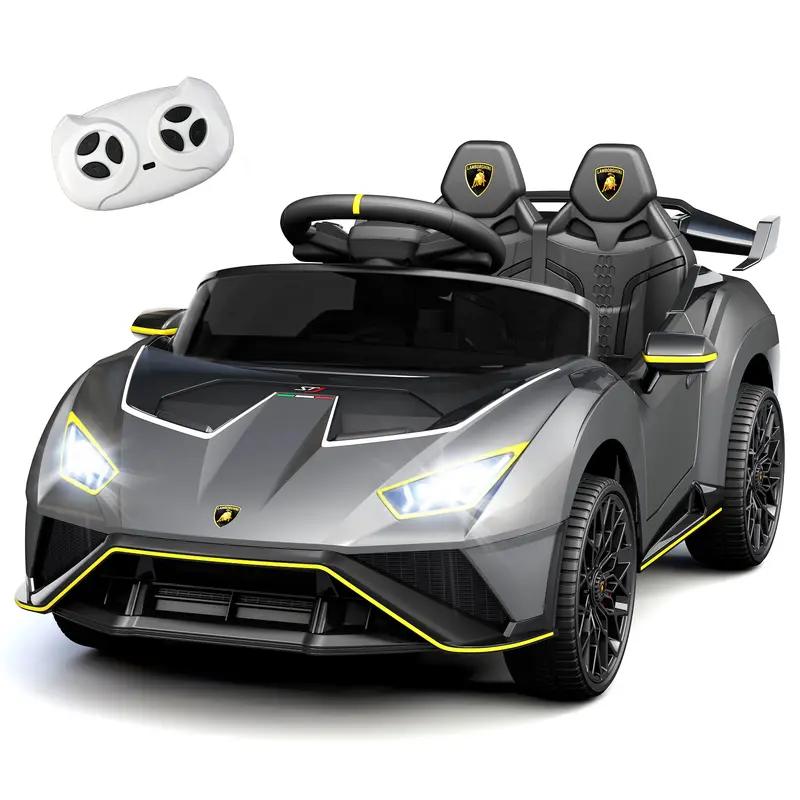 Licensed Lamborghini Huracan STJ 12V Kids Ride On Electric Car w/Parents Control,2wd,Rear-Wheel Suspension,Music,Bluetooth,Power Display,Soft Start,Immersive Driving Experience For Toddler aged 1-3.
