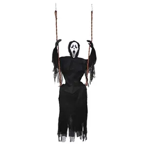 60" Ghost Face On Swing Decoration