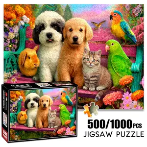 1pc 1000 piece adult puzzle 70x50cm Yin - Yang Symbol with Colorful Trees and Floral Scenery 500 pieces paper jigsaw puzzle suitable for DIY creative games for adults and families, birthday and ho