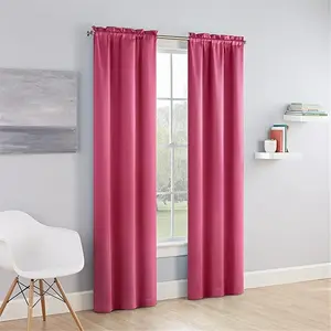2 Panels Tricia Modern Room Darkening Thermal Rod Pocket Window Curtains 26 in x 63 in
