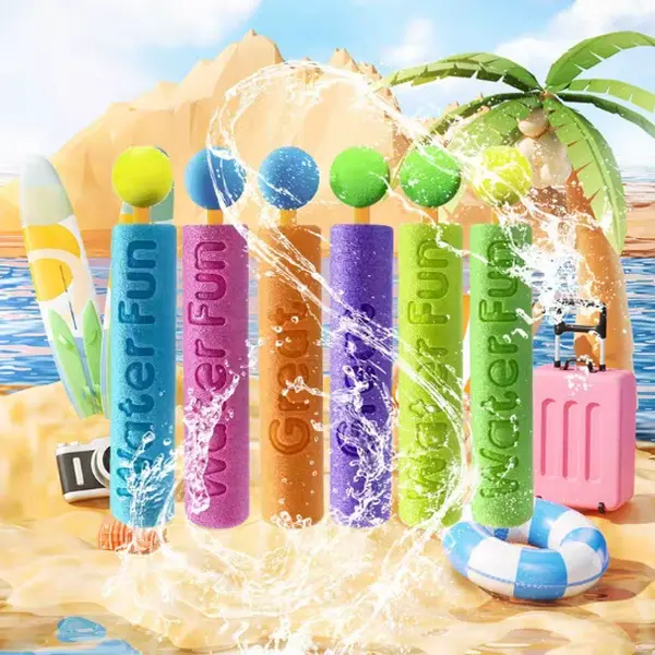 Pull Out EVA Foam Water Blaster, Handheld Water Shooter Summer Pool Beach Water Play Toy