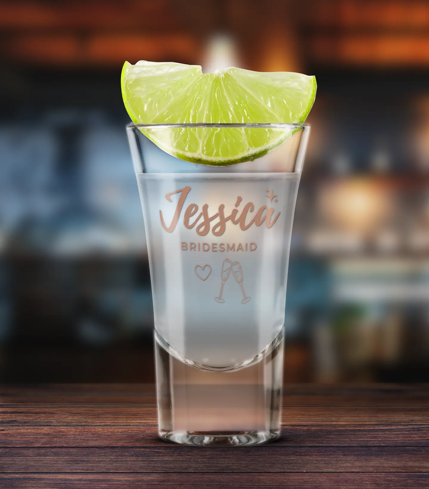 Personalized Bridesmaid Shot Glasses, Custom Wedding Favors, 1.5oz Glasses, Bridal Party Gifts, Unique Bachelorette Keepsakes