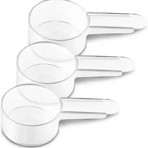 3 Pack Tablespoon Measuring Spoon Set with Short Handle Coffee Scoop - 1 Tablespoon 15 ML Clear Plastic Scoops for Coffee Loose Tea Protein Spices Powders and Other Dry Goods Easy to Use