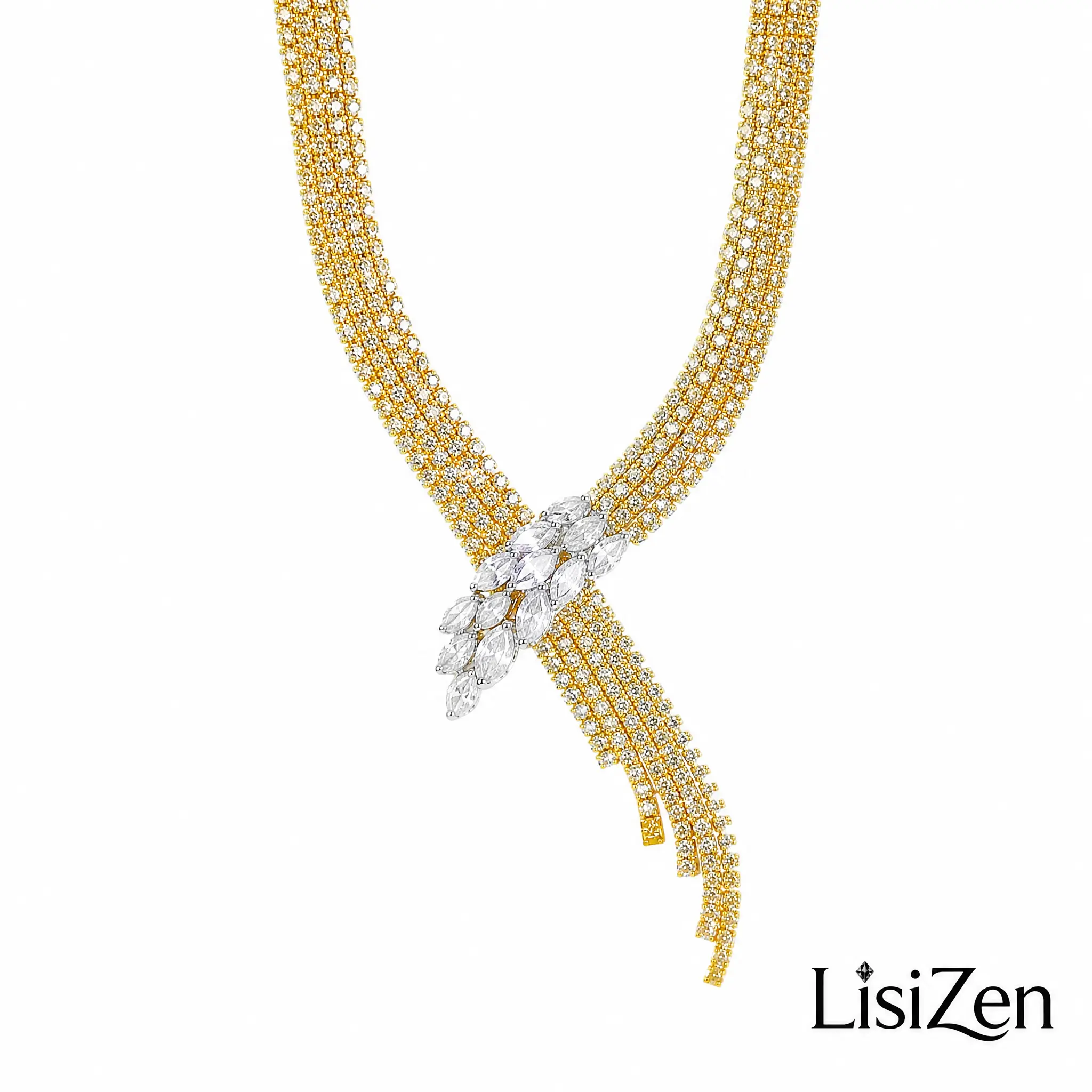 Christmas Tree Pendant Necklace for Women, Elegant Gold Plated Collarbone Chain with Pink Zircon for Daily Casual Wear, Pink Christmas Tree, Fashion Jewelry Gift, Zircon Accents, Bling Effect, Short Choker, Female, Collarbone Necklace