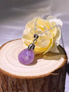 Lilac Quartz Natural Stone Necklace