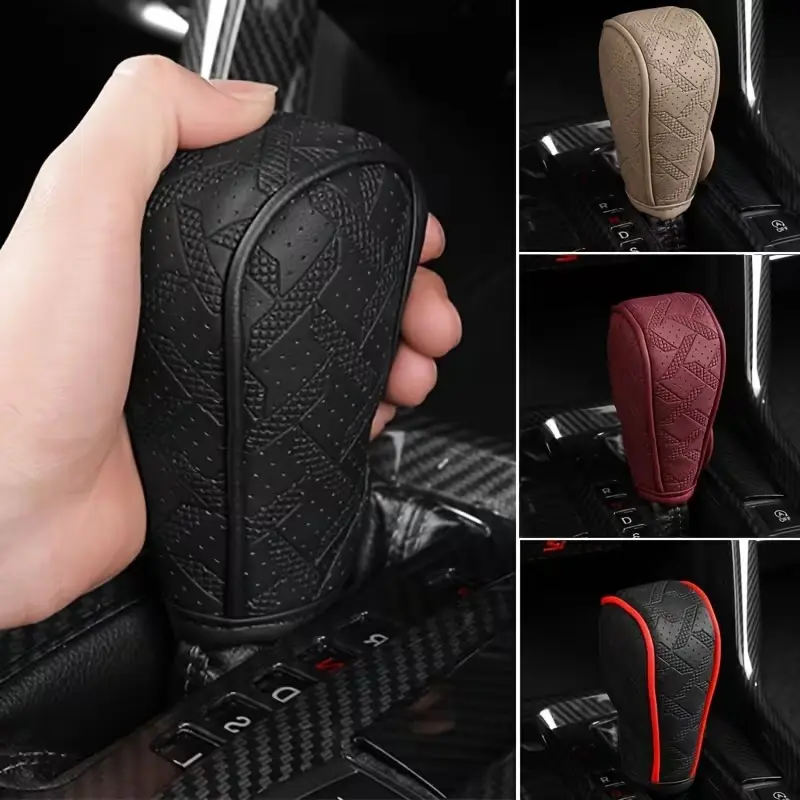Automobile Artificial Leather Gear Protection Cover Luxury Car Shift Cover for Gear Lever Car Interior Additions