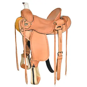 HILASON Western Horse Saddle American Leather Ranch Roping Trail Tan | Hand Tooled Wade & For Horses