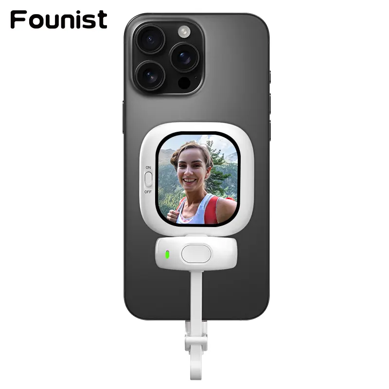 FOUNIST Vlogmate Mini for iPhone 5-17, 1080P/2K Magnetic Plug-and