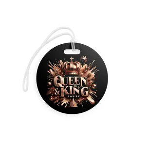 Plastic Luggage Tags - Round and Rectangle Shapes with Double-Sided Print and Clear Acrylic Tie