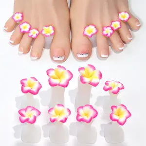 Flower Decor Toe Separator, 8 Counts/set Reusable Silicone Toe Spacers, Manicure & Pedicure Tool, Nail Care Tool for Home & Salon Use, Flower Design Nails