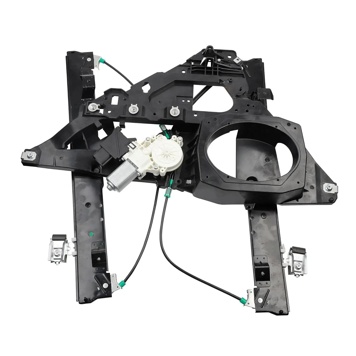 Dasbecan Front Left Driver Side Power Window Regulator with 8-Pin Motor, Custom Fit Car Replacement for Ford Expedition, Lincoln Navigator 2007-2017, Durable Pulley/Drum Gear Ensures Smooth Movement, Replaces 748-542 7L1Z 7823201 B, Sturdy, Steel Cable