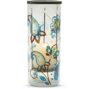 Home 10" Glass Hurricane Candle Holder