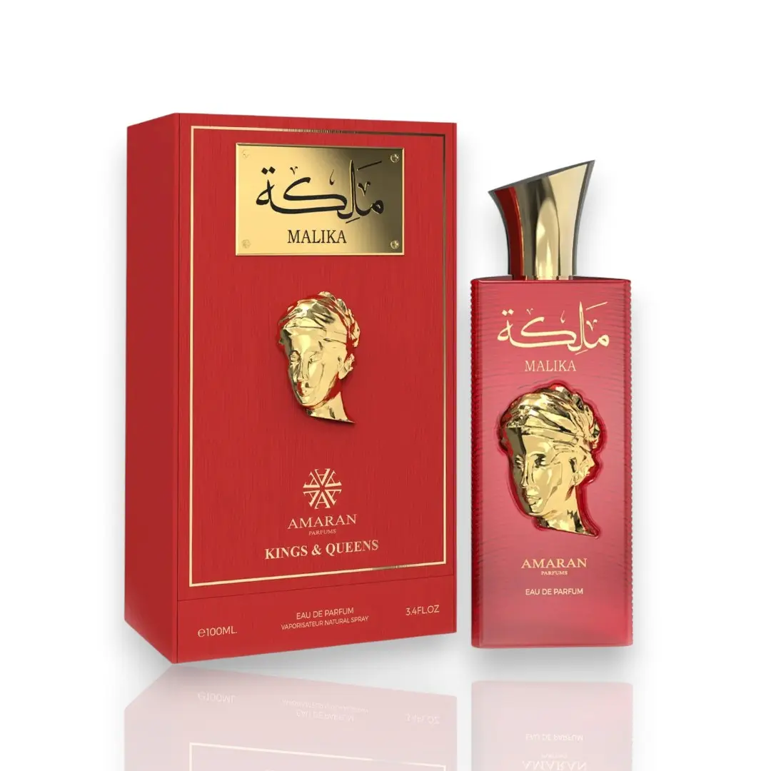 Amaran | King & Queens | Malika | Women's Fragrance | 100 ML 3.4 OZ | Eau De Parfum | Black Currant - Caramel & Tangerine