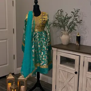 Teal Afghan Woman’s Dress Womenswear Clothes