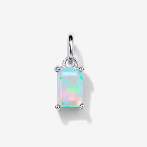 Opal Silver Charm
