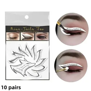 Professional Eyeliner Stencil Set, 10 Pairs Non-Woven Fabric Eyeshadow Templates, Cosmetic Makeup Tool, Easy Makeup Tool for Beginners & Artists