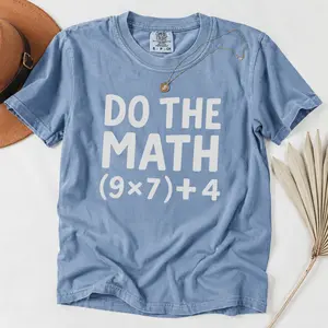 Comfort Colors Funny Math Teacher T-Shirt, 67 Meme Graphic Tee, Classroom Humor Shirt, Cute Math Teacher Top, Funny Student Gift - Printfamily