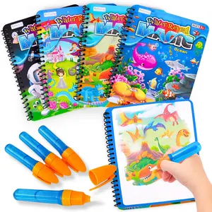 4 Pack Magic Water Coloring Books for Toddlers - Mess Free Water Art Books for Toddlers