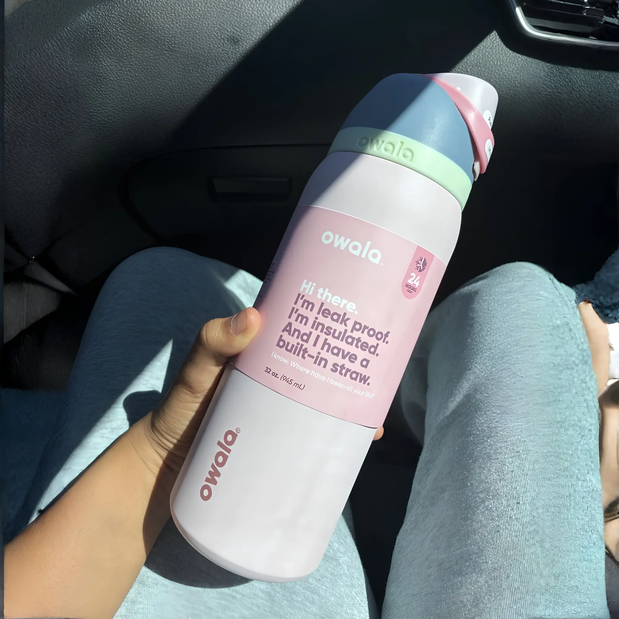 Owala FreeSip Light Pink 32oz Insulated Stainless Steel Water Bottle Drinkware