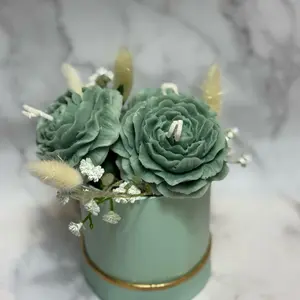 Flower Bouquet Candle Decor