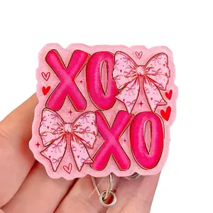 Glitter My Badge  Valentine’s Day badge reel for nurse and hospital workers. Serious Goose Badge clip Badge pull - Retractable swivel clip with a 360 rotation. Great gift for coworker