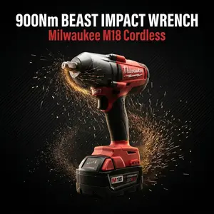 Milwaukee M18 FMTIWF12 900Nm Cordless Impact Wrench Automotive Electrical Terminal Separator Tool wood plastic Large Capacity metal Hand Toolbox nail bolt Multi-Purpose Ratchet Wrench Set heat pump high torque