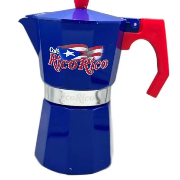 Cafe RicoRico Puerto Rican Greka Coffee Maker Moka Pot for Strong ...