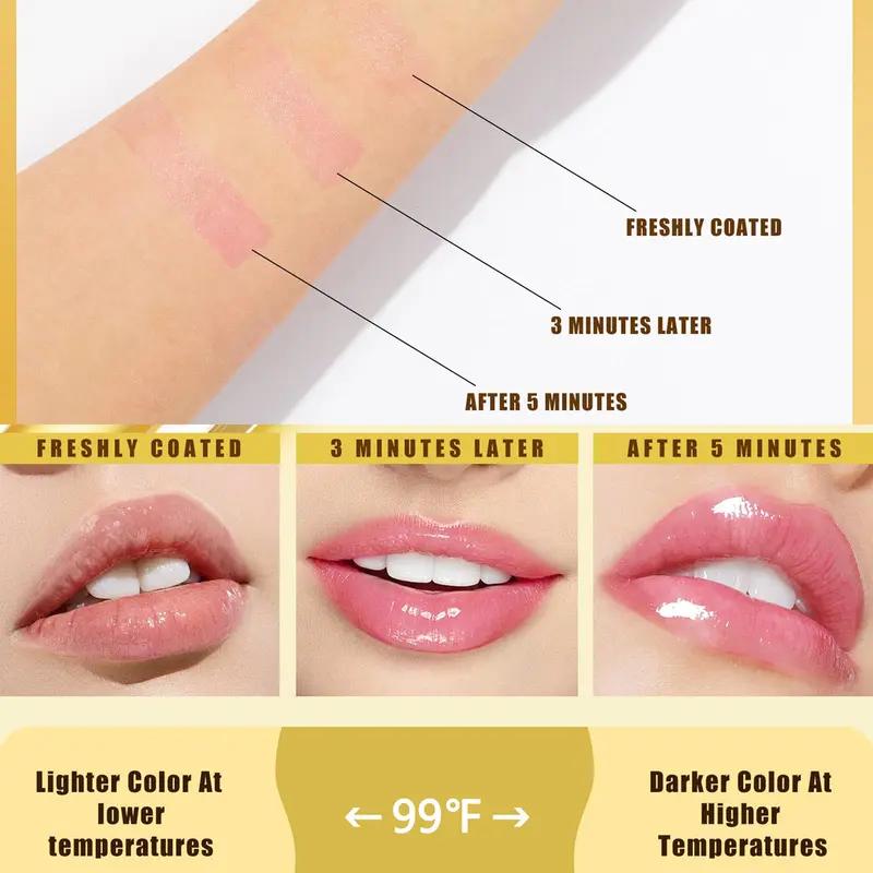 Buy 1 Get 1 Free, Hydrating pH Color Changing Lipstick & Plumping Lip Gloss - Get a Custom Temperature-Sensitive Tint with Intense Moisture - Long Lasting, Transferproof, Glossy Finish Lip Balm Daily Care