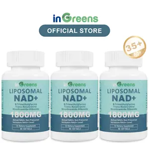 inGreens 3 Bottles of NAD+ Supplement 1800mg -Pure NAD Supplement -Energy and DNA Repair,Aging Defense, Brain Function  -90 Days Supply