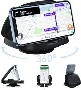 Cell Phone Holder for Car, Vertical Horizontal Car Phone Mount with° Rotate Dashboard Cradle Compatible iPhone Samsung Galaxy Android Smartphones, GPS Devices