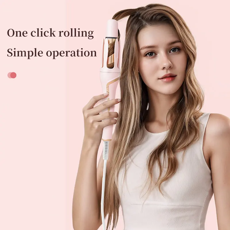 2 in 1 Curling Wand Set Automatic Hair Crimper for Women, Fast Heating Hair Wand Curler in All Hair Type with Gloves, Best Gift for Women Comfort assisted nordic curl machine marcel curling iron