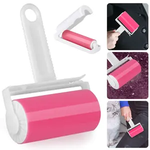 2Pcs Sticky Lint Roller Washable Reusable Hair Remover Portable for Pets Clothes Does not apply
