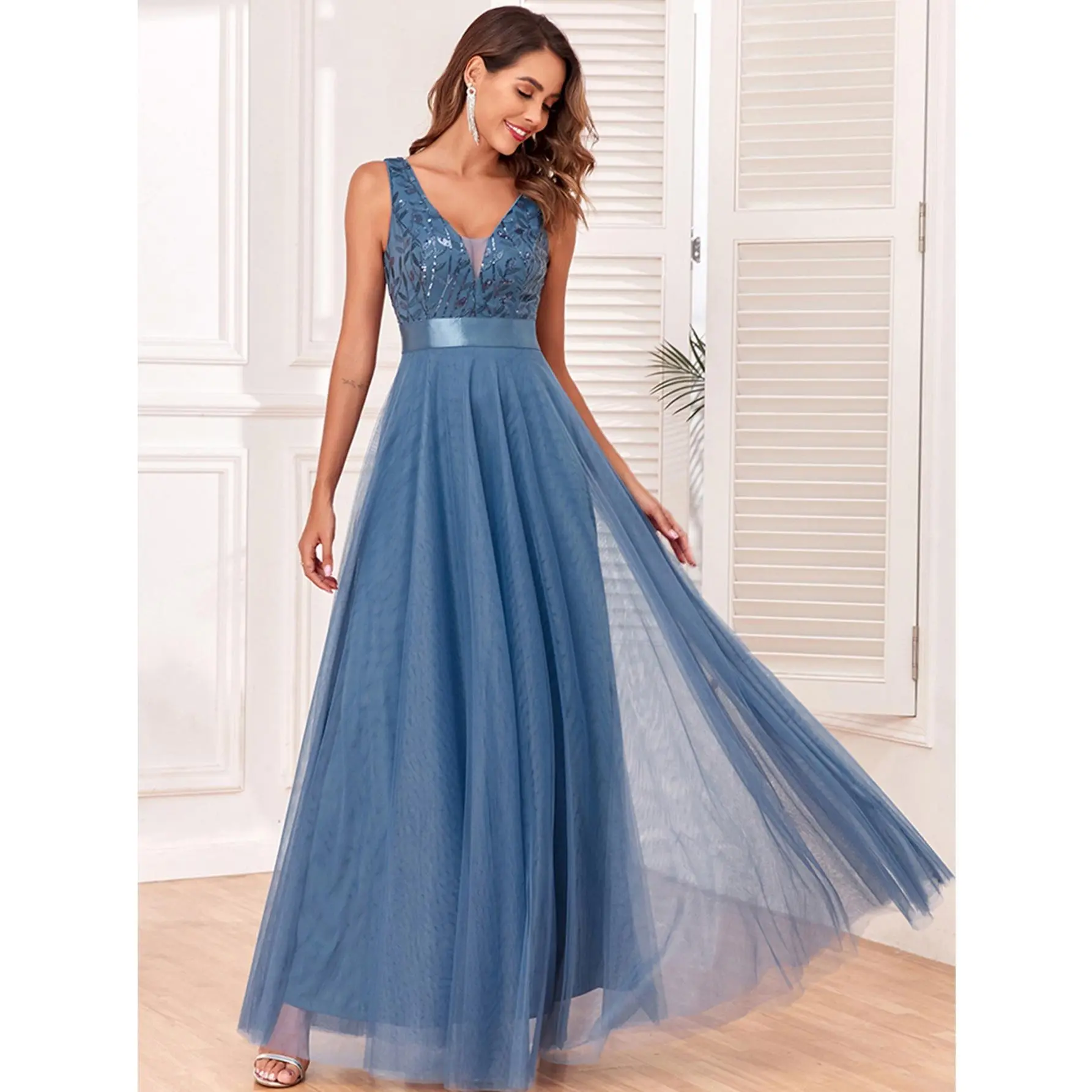 Showpo- JANEZKIE MIDAXI DRESS FEMME TIERED FORMAL DRESS IN LIGHT BLUE -  TikTok Shop