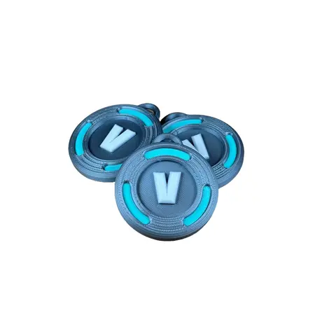 3 Pack of Fort Vbuck inspired Keychain - Medallion Co. - Real Life Game Coin - Gag Gift - Gift for Gamers - Gamer birthday Gift