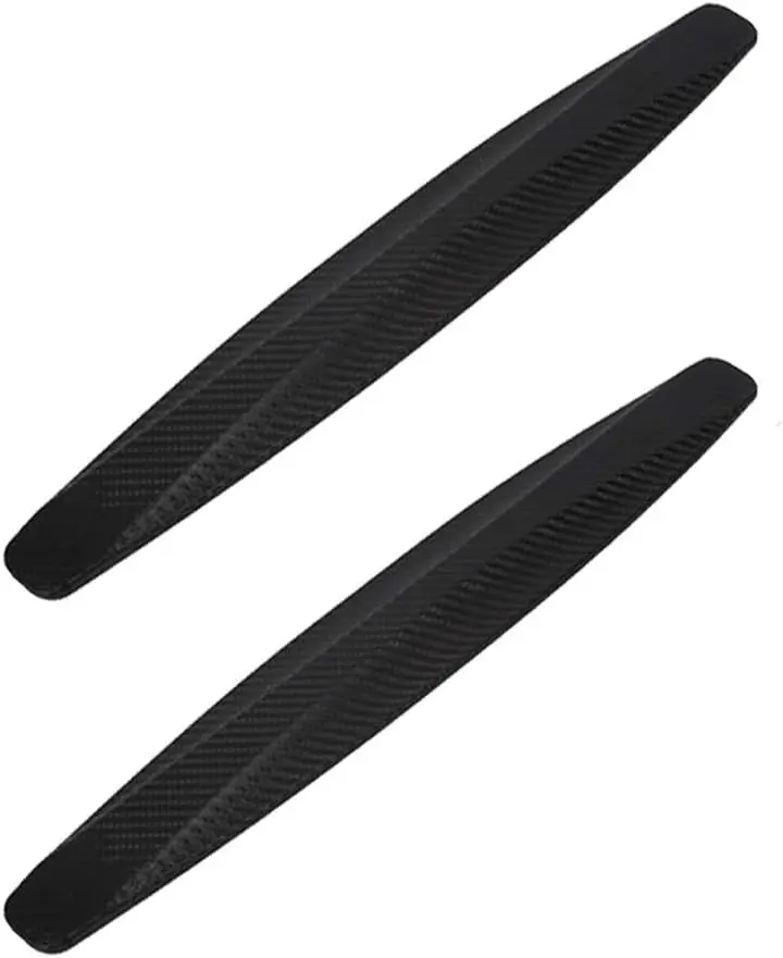 Pack of 2, Universal Rubber Anticollision Car Corner Bumper Guard Protector Anti-Scratch Strips Sticker (Black)