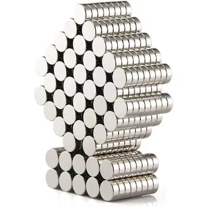 300 Pcs Small Refrigerator Premium Brushed Nickel Fridge, Office Magnets, 10x2 Mm, Durable & Stylish Design, Perfect for Home Use