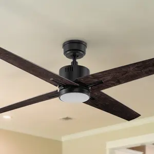 Skye Smart Ceiling Fan with Integrated LED light and Remote 52 inch
