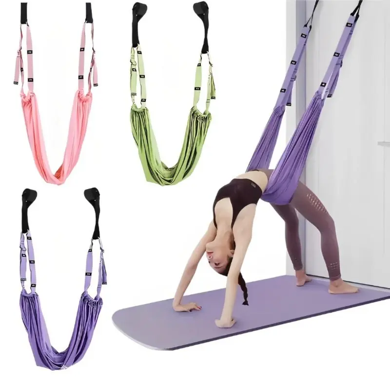 Skin-Friendly Aerial Yoga Hammock - Adjustable Inversion Swing, Multifunctional Fitness Accessory with Storage Bag, Portable Pilates Equipment for Home Workouts, High Load-Bearing Aerial Fitness Gear with Comfortable Experience, Easy to Use Yoga Accessory