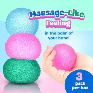 3PC Texture Ball Malt Sugar Squeeze Toy, Stress Relief Soft Ball for Adults & Kids, Prank Party Gift, Fun Joke Squeeze Toy Set squishy birthday box decompression fidget toy anxiety