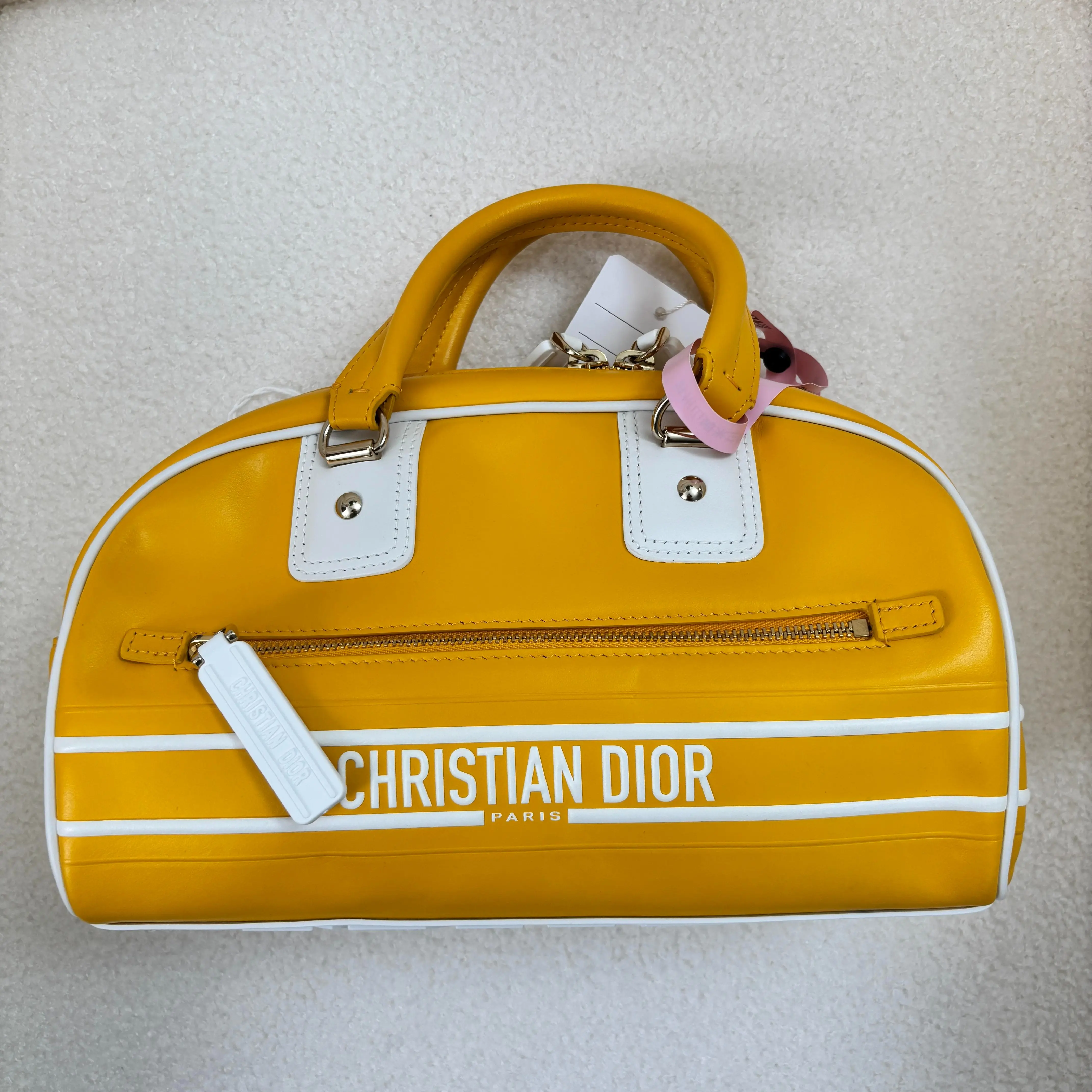 Pre-owned Dior leather Shoulder bags Bowling Handbag Z 1841