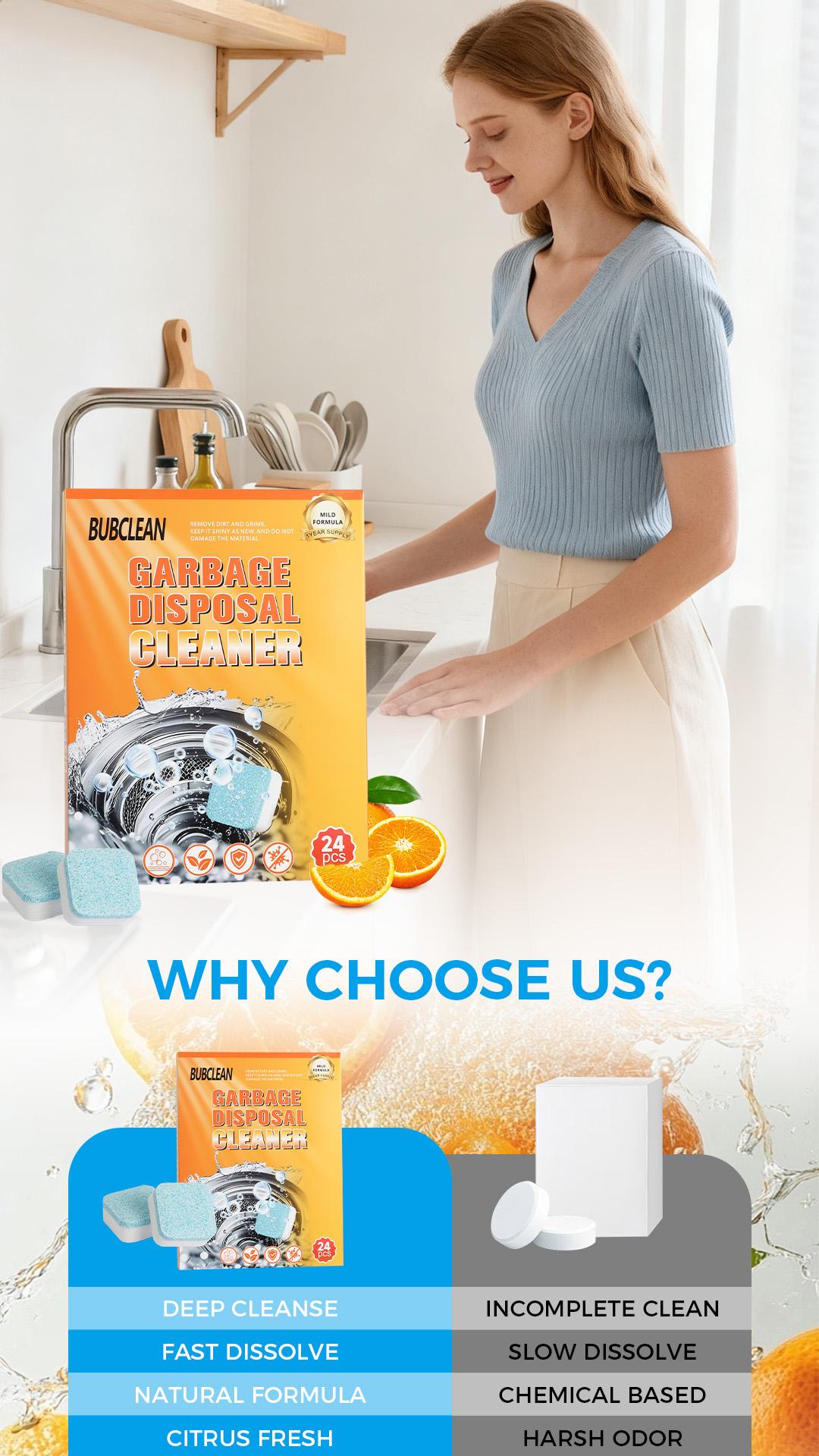 Kitchen Cleaning Tablets 24 Pack, Heavy Duty All Purpose Cleaner Tablets, Deep Cleaning Grease & Grime Remover for Sink, Counter, Easy to Use