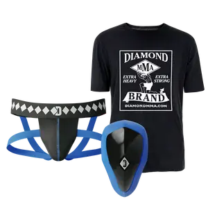 Quad Strap Jock Starter Pack | Includes Short Sleeve Shirt, Quad Strap Jock & High-Performance Athletic Cup - Breathable & Comfortable 4-Way Stretch Protective Gear for MMA, Gym, Training & High-Impact Sports – Men’s Sportswear