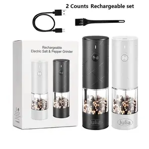 Rechargeable Pepper & Salt Mill, Electric Salt & Pepper Mill, Household Kitchen Appliances for Daily Use, Salt Pepper Shakers