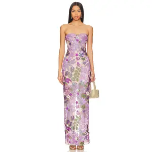 Bronx and Banco Dahlia Gown in Lilac Multi