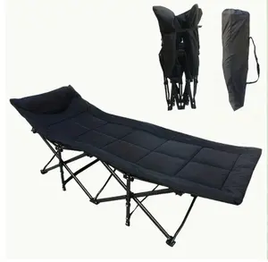【Deal】Camping Cot with Mattress, Heavy Duty Folding Bed Cot, Portable Bed w/ Carry Bag for Outdoor Camping, Guest, Office Nap, Travel