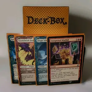 MTG Custom Dragon 60 CARD Deck Elite Red Green Blue White w/ Sleeves & Deck Box