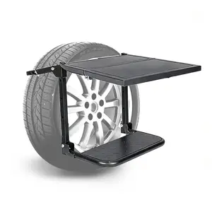 Heavy-Duty Adjustable Tire Step - Universal Folding Wheel Step for Trucks, SUVs & RVs, 300 Lb Capacity, Fits 9"-12" Tires, Non-Slip Portable Platform