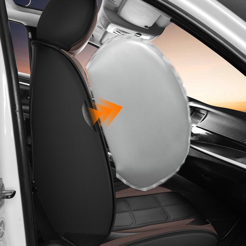 Premium Car Seat Covers 2PCS  Front Seats Waterproof PU Leather Vehicle Seat Protectors Universal Fit for All Cars