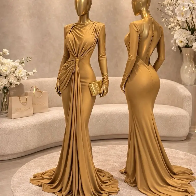 Golden Signature Train Dress (Pre-Order)